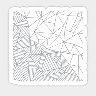 Abstract Half and Half 45 Grey Sticker